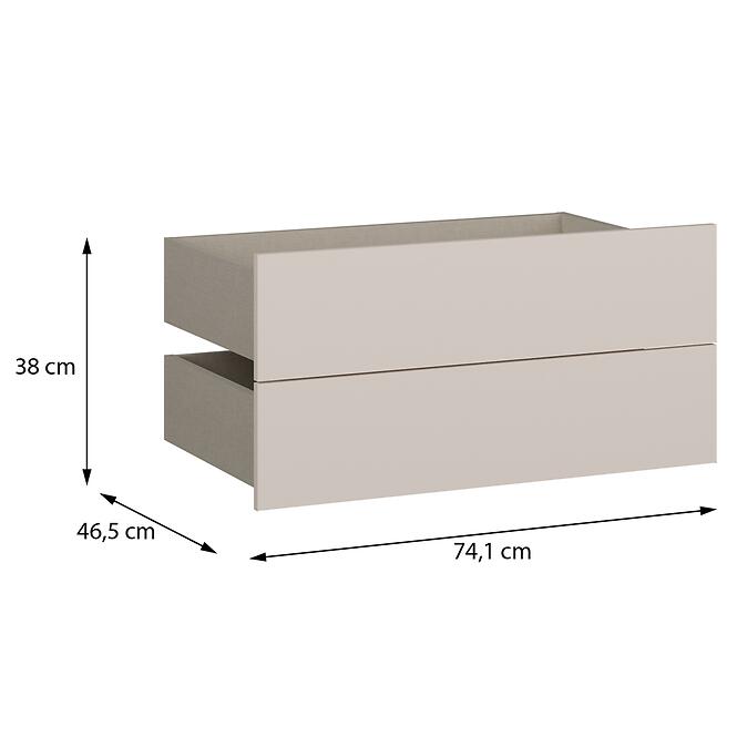 Fiókok 2 db Moduklix RuhatartóHoz 74,1 Homok,2