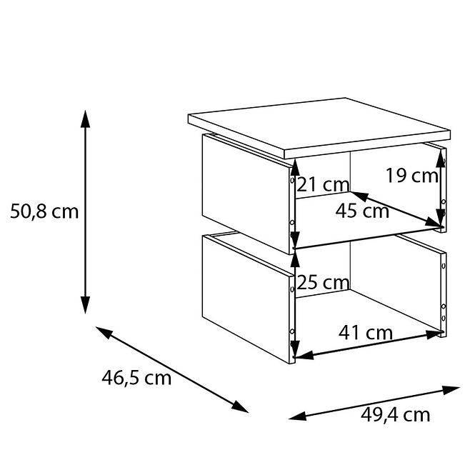 Fiókok 2 db Moduklix A hadtest hez 49,4 fehér
