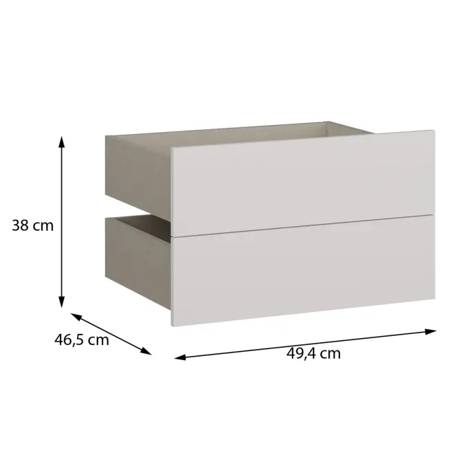 Fiókok 2 db Moduklix RuhatartóHoz 49,4 fehér,2