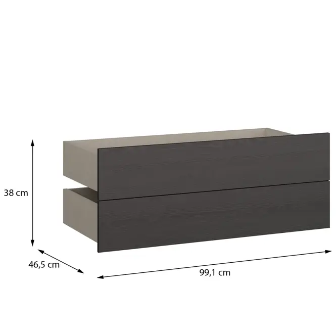 Fiókok 2 db Moduklix A hadtest hez 99,1 Tölgy Cabezone,4