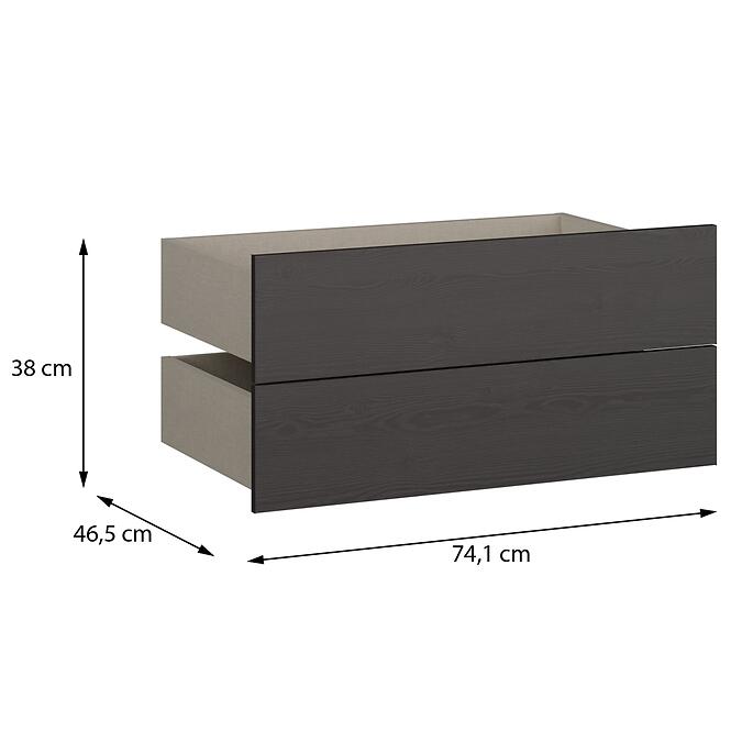 Fiókok 2 db Moduklix RuhatartóHoz 74,1 Tölgy Cabezone,2