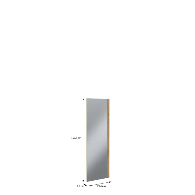 Szekrény eleje Rövid TükörrelModuklix 150,1x49,4 Tölgy Mauvella
