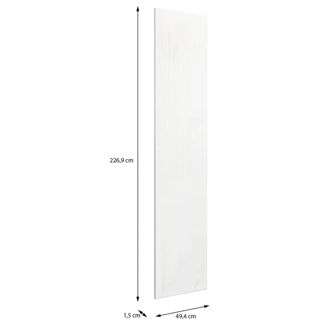 Szekrény eleje Moduklix 226,9x49,4 fehér  Fényes
