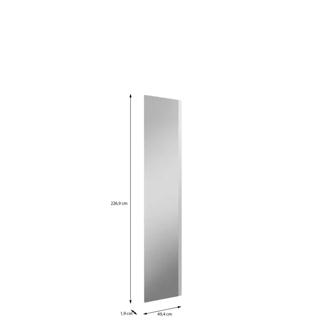 Szekrény eleje Tükörrel226,9x49,4 Moduklix fehér  Fényes