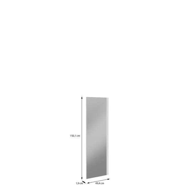 Szekrény eleje Rövid TükörrelModuklix 150,1x49,4 fehér,3