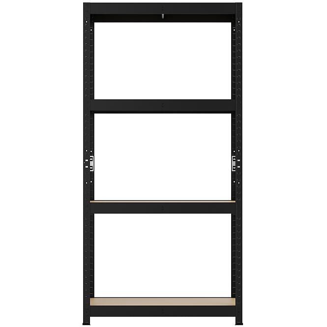 Fém tároló állványok fekete 150x75x30 cm – 4 polccal/50 kg