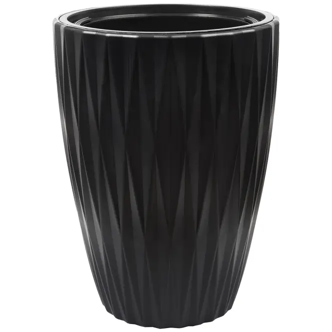 Virágcserép Caro Slim 30 fekete 5820-084