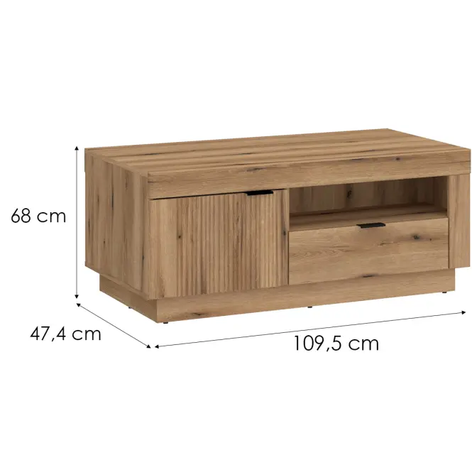 Dohányózasztal Delamar 2d1s Tölgy Coast Evoke /PVC Dce
