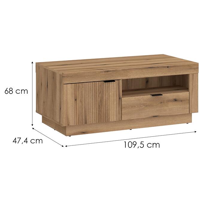 Dohányózasztal Delamar 2d1s Tölgy Coast Evoke /PVC Dce