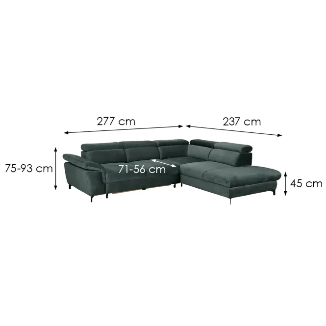 Sarokgarnitúra szett Alegra 2R-OT Vogue 12,11