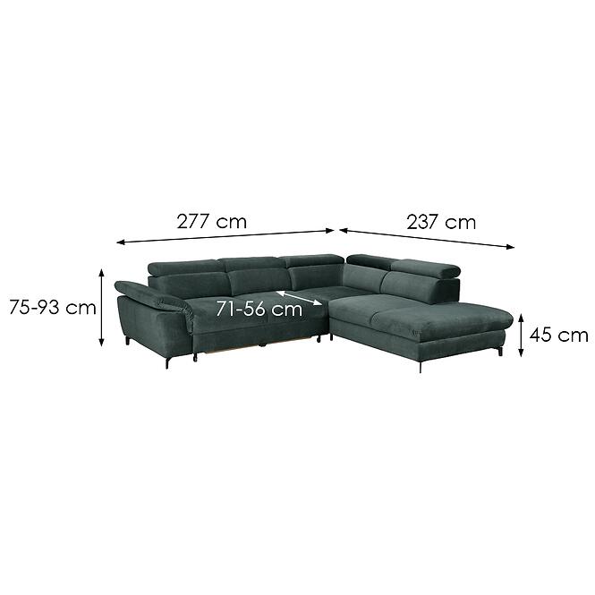 Sarokgarnitúra szett Alegra 2R-OT Vogue 12,11