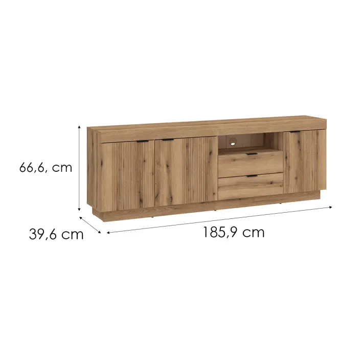 Komód Rtv Delamar 3d2s Tölgy Coast Evoke /PVC Dce