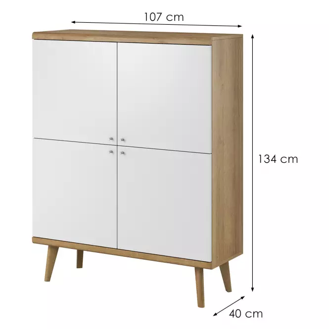 Szekrény Primo PK107 tölgy riviera
