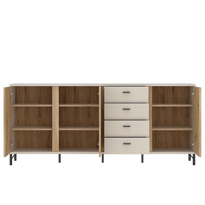 Komód Mosano LUSK103 3D4S tölgy cremona/kasmír