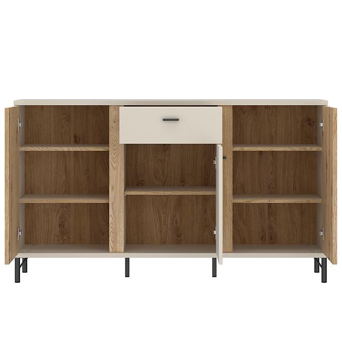 Komód Mosano LUSK101 3D1S tölgy cremona/kasmír
