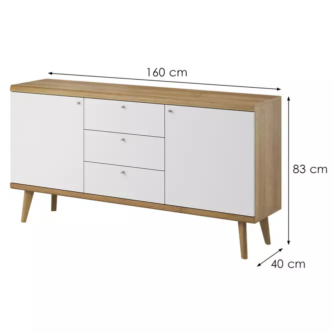Komód Primo PKSZ160 tölgy riviera,2