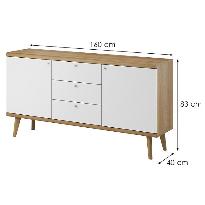 Komód Primo PKSZ160 tölgy riviera,2
