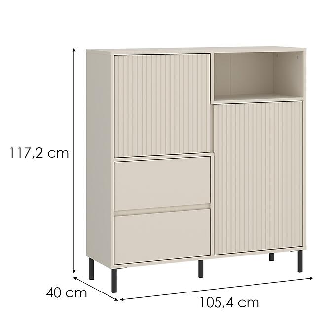 Komód Avenale AVEK03 U118 2D2S kasmír,2