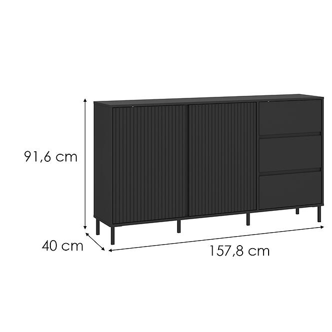 Komód Avenale AVEK01 U139 2D3S antracit