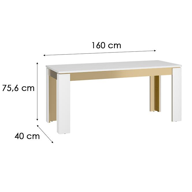 Asztal Lazio LAZT02 U008/U080 160-200 fehér alpesi