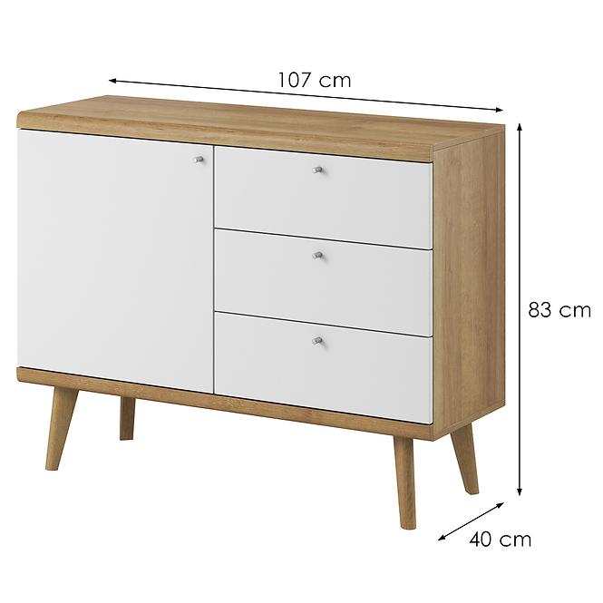 Komód Primo PKSZ107 tölgy riviera,2