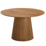 Asztal Lamellákkal Metz 120x120 3 Tölgy