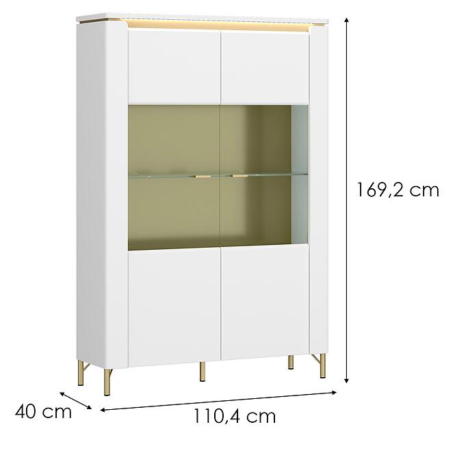 Vitrin Lazio LAZV02 U008/U0802D fehér alpesi,2