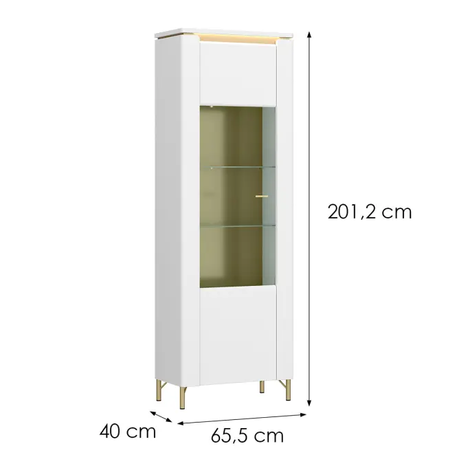 Vitrin Lazio LAZV01 U008/U0801D fehér alpesi