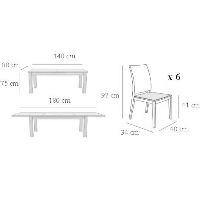 Étkező készlet Kris 1+6