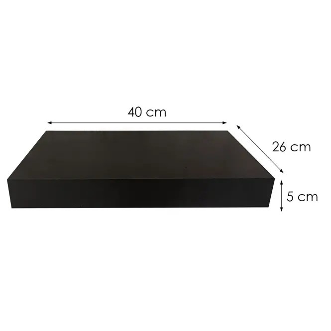 Lebegő polc Ligno 40 13231 Fekete,2