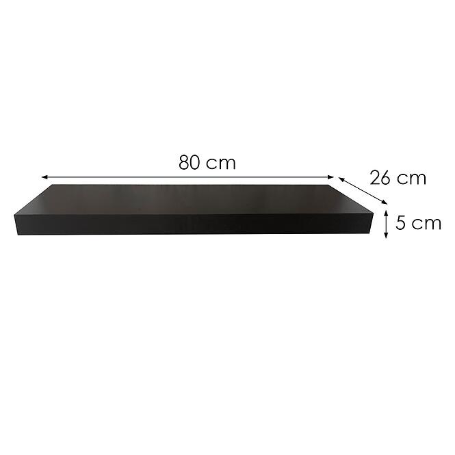 Polc Ligno 80 13187 Fekete
