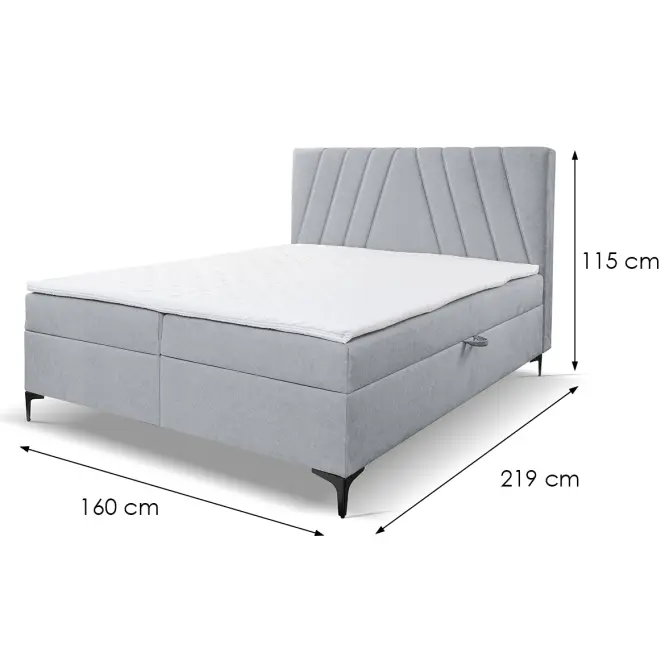 Kontinentális ágy Capri 160x200 + topper Whisper 17,4