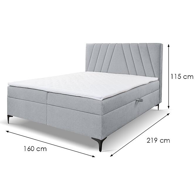Kontinentális ágy Capri 160x200 + topper Whisper 17,4