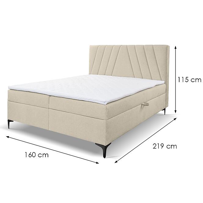 Kontinentális ágy Capri 160x200 + topper Whisper 2