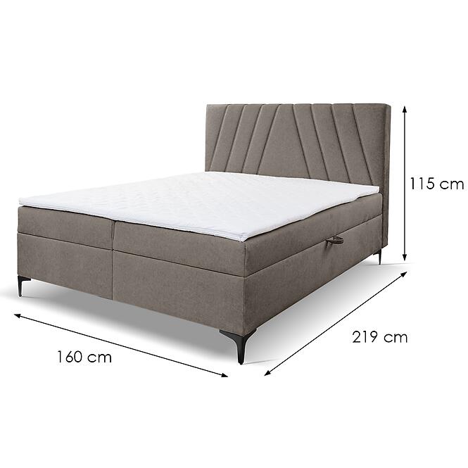 Kontinentális ágy Capri 160x200 + topper Whisper 5