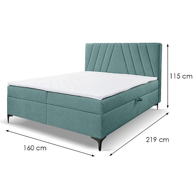 Kontinentális ágy Capri 160x200 + topper Whisper 12