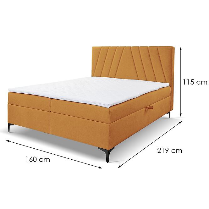 Kontinentális ágy Capri 160x200 + topper Whisper 9