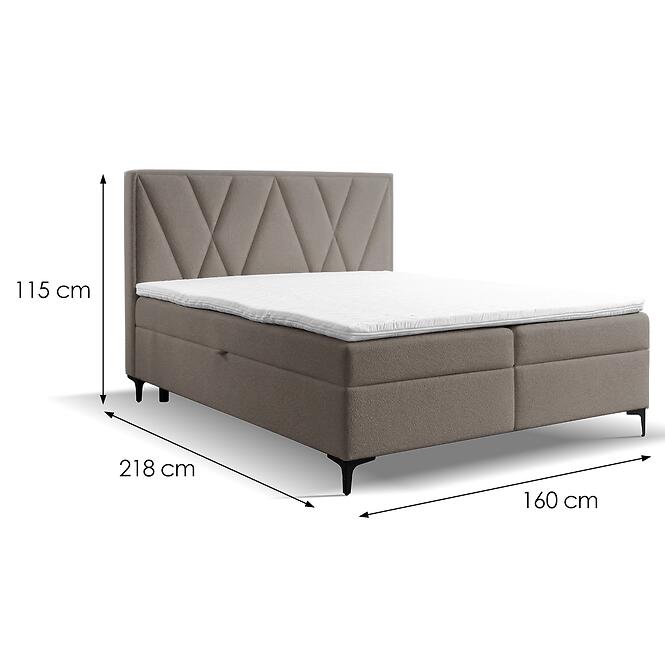 Kontinentális ágy Madryt 160x200 + topper Trenza 9