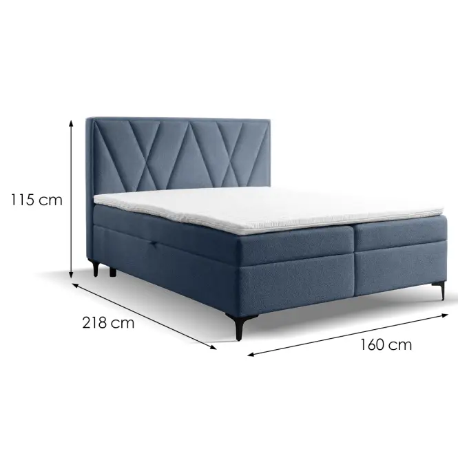 Kontinentális ágy Madryt 160x200 + topper Trenza 17
