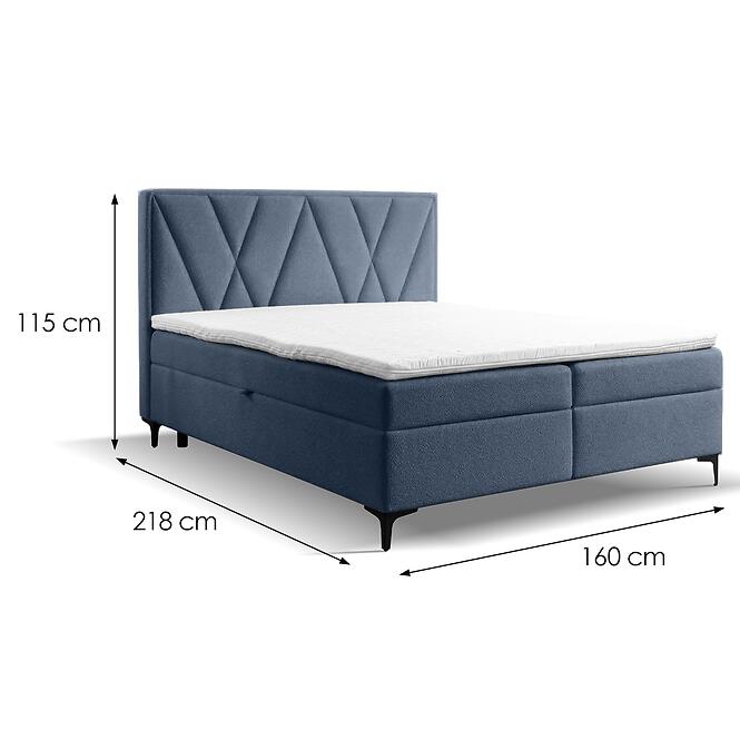 Kontinentális ágy Madryt 160x200 + topper Trenza 17