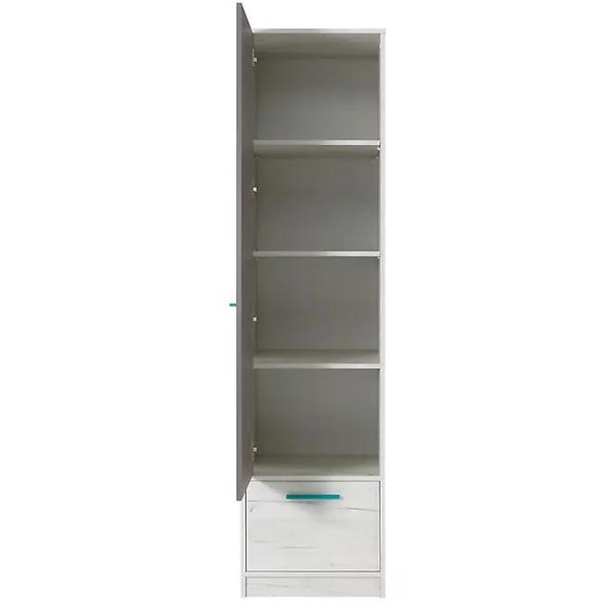 Regál zárt R09 Rest oszlop-fiók-ajtó hamu/tölgy fehér,2