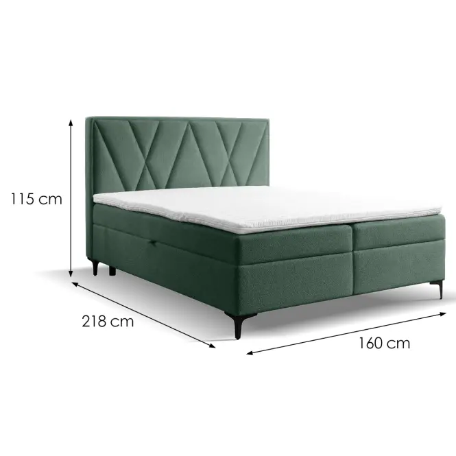 Kontinentális ágy Madryt 160x200 + topper Trenza 21