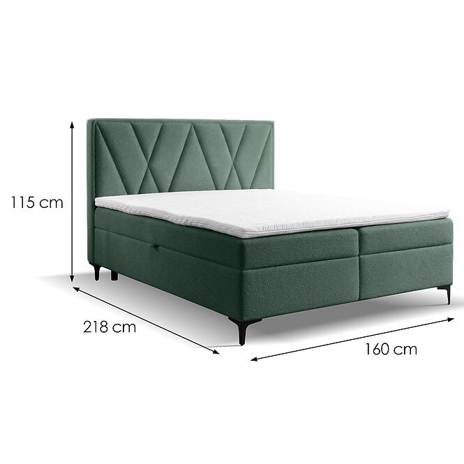 Kontinentális ágy Madryt 160x200 + topper Trenza 21