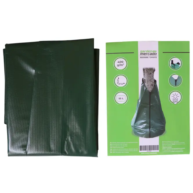 Öntözőzsák fákhoz 55 l 67x84 cm zöld GMW15
