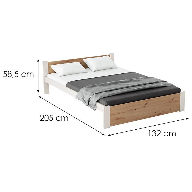 Ágy Bergen Kasmír + Tölgy Artisan 120,2