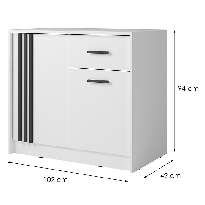 Komód Canada Cy-24  Fehér U. Fekete,2