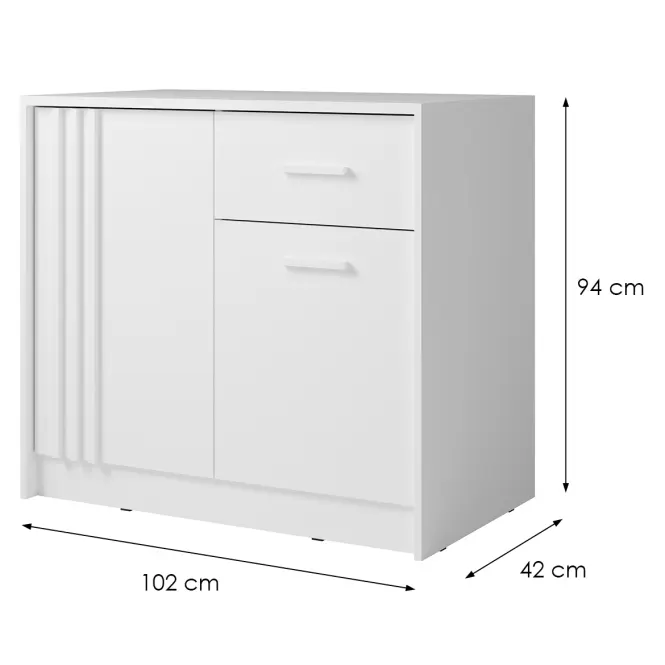 Komód Canada Cy-21  Fehér U. Fehér,2