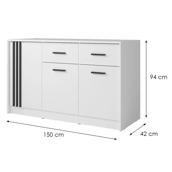 Komód Canada Cd-24 Biały U. Fekete,2