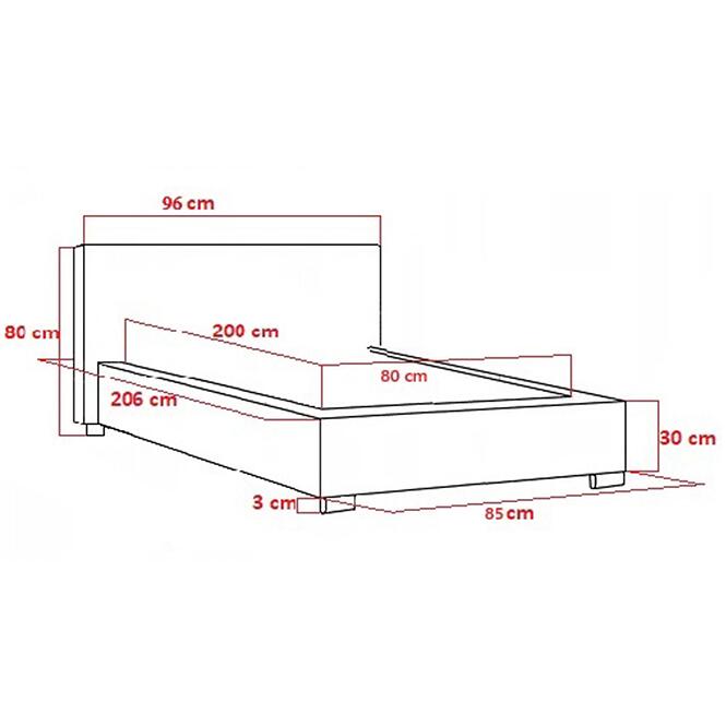 Ágy Mila 80x200 Marcello 18300