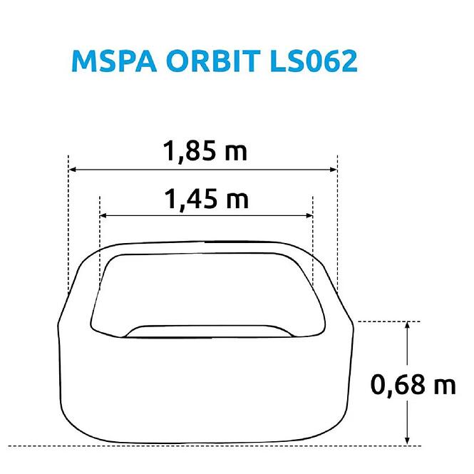 Hidromasszázs medence Spa 1.85x0.68 m MSpa Orbit 062-6